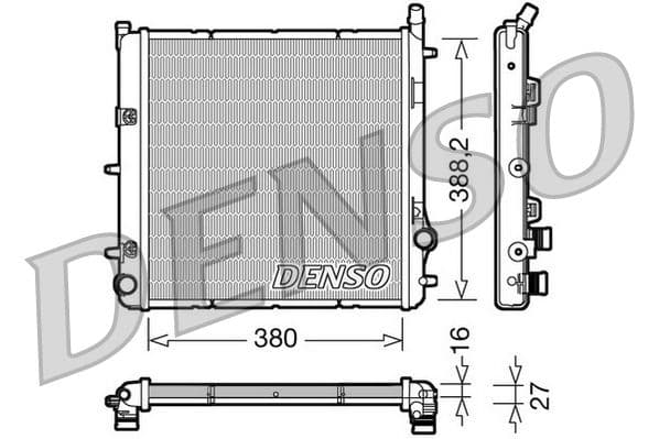 Radiator, racire motor DENSO DRM21005