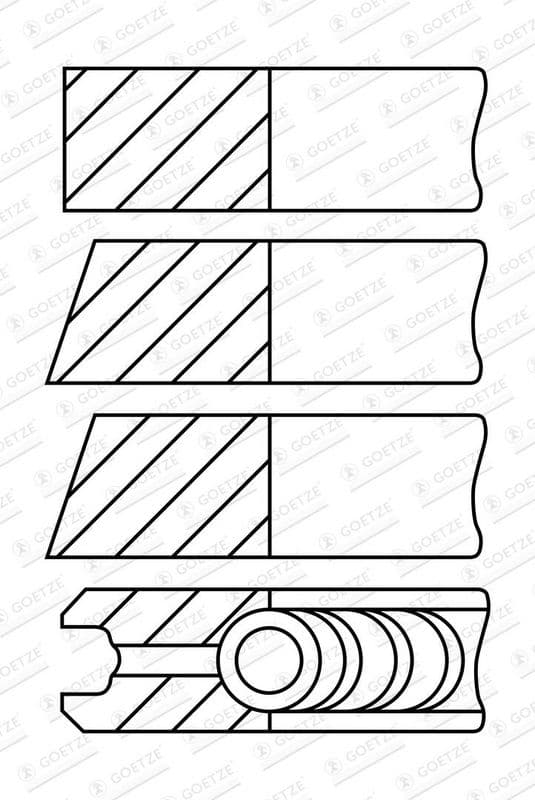 Set segmenti piston GOETZE ENGINE 08-703400-00