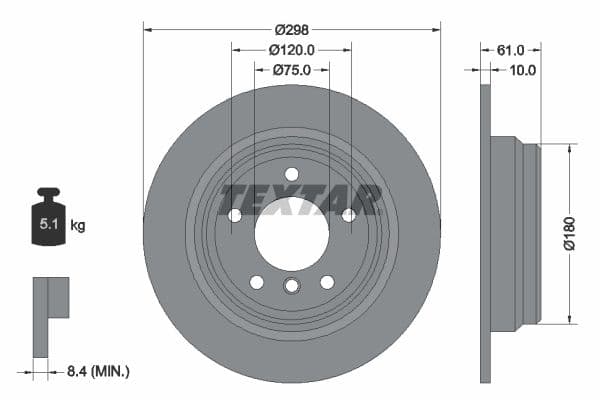 Disc frana TEXTAR PRO 92076603