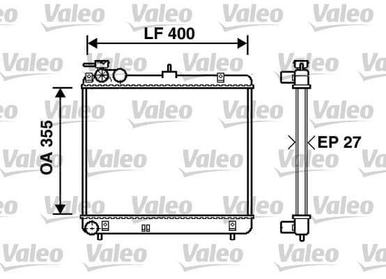 Radiator, racire motor VALEO 734255