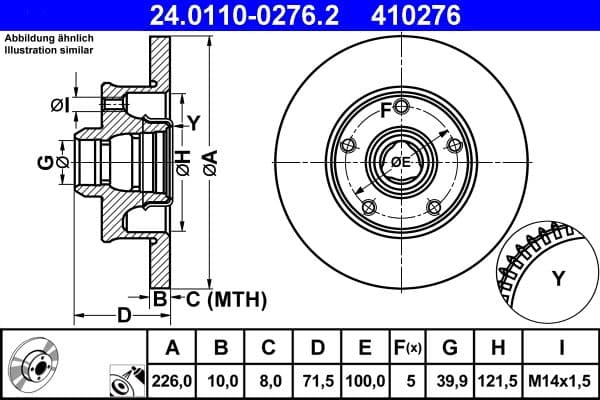 Disc frana ATE 24.0110-0276.2