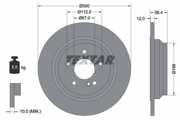 Disc frana TEXTAR PRO 92176503