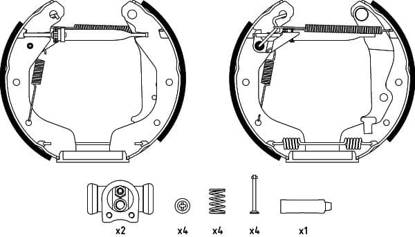 Set saboti frana TEXTAR Shoe Kit Pro 84062500