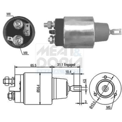 Solenoid, electromotor MEAT & DORIA 46073