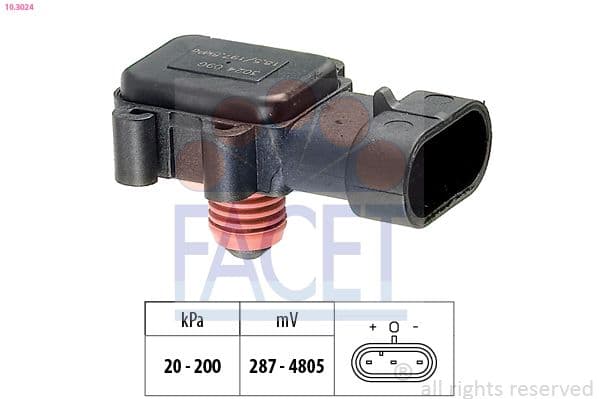senzor presiune aer FACET Made in Italy - OE Equivalent 10.3024