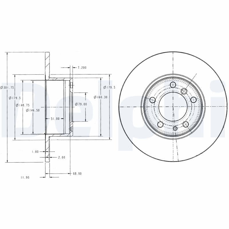 Disc frana DELPHI BG2430