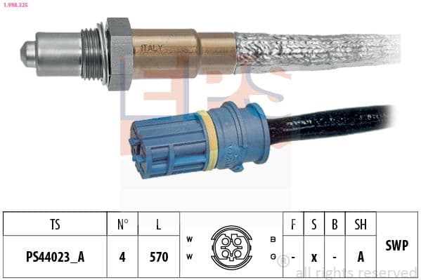 Sonda Lambda EPS Made in Italy - OE Equivalent 1.998.325