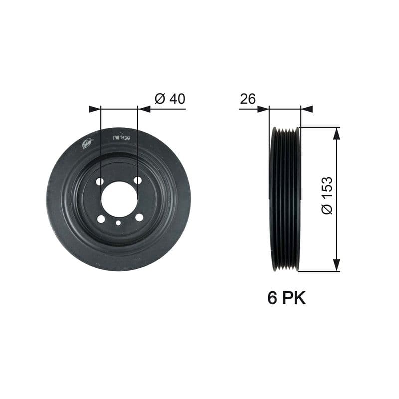 Fulie curea, arbore cotit GATES DriveAlign™ TVD1129