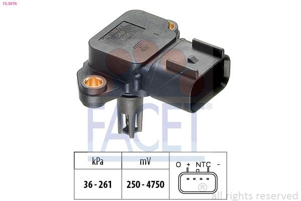 senzor presiune aer FACET Made in Italy - OE Equivalent 10.3076
