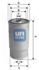 filtru combustibil UFI 24.460.00