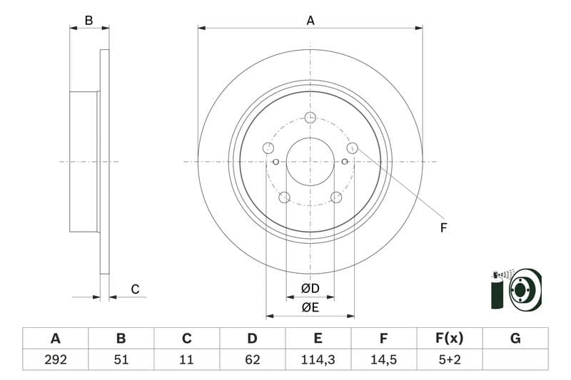 Disc frana BOSCH 0 986 479 H27
