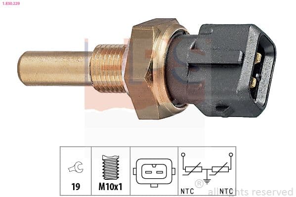 senzor,temperatura lichid de racire EPS Made in Italy - OE Equivalent 1.830.229