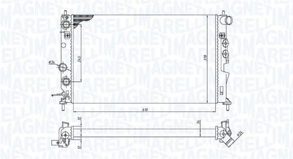 Radiator, racire motor MAGNETI MARELLI 350213190300