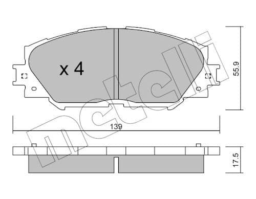 set placute frana,frana disc METELLI 22-0747-0