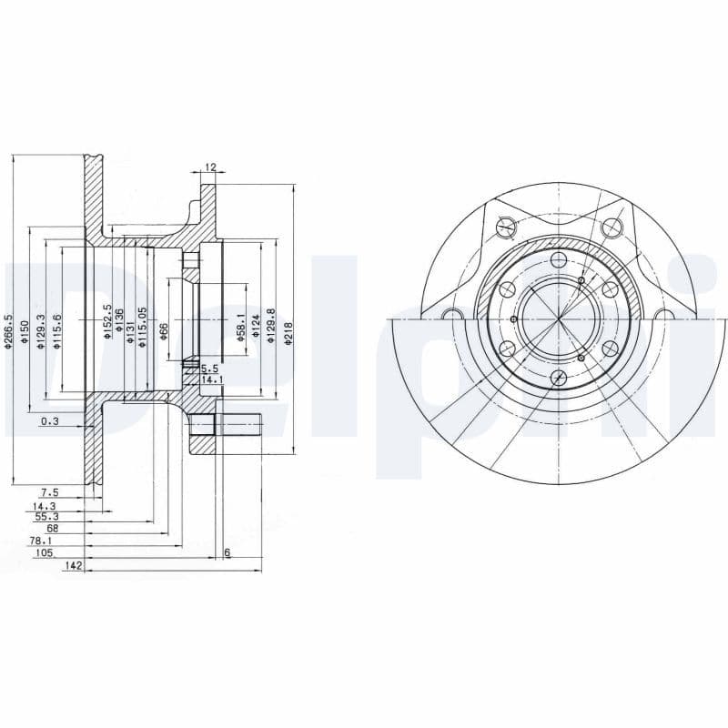 Disc frana DELPHI BG302