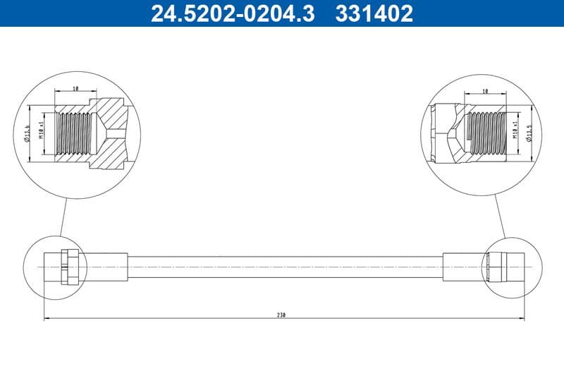 Furtun frana ATE 24.5202-0204.3
