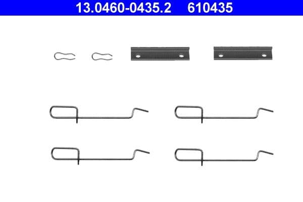 Set accesorii, placute frana ATE 13.0460-0435.2