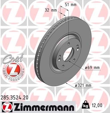 Disc frana ZIMMERMANN COAT Z 285.3524.20