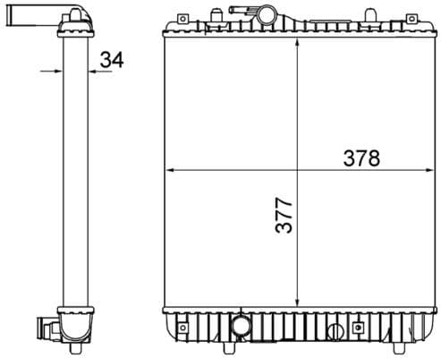 Radiator, racire motor MAHLE BEHR CR 837 001S