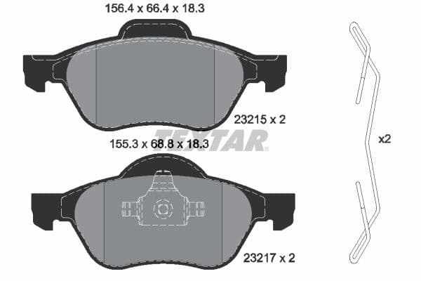 set placute frana,frana disc TEXTAR Q+ 2321502