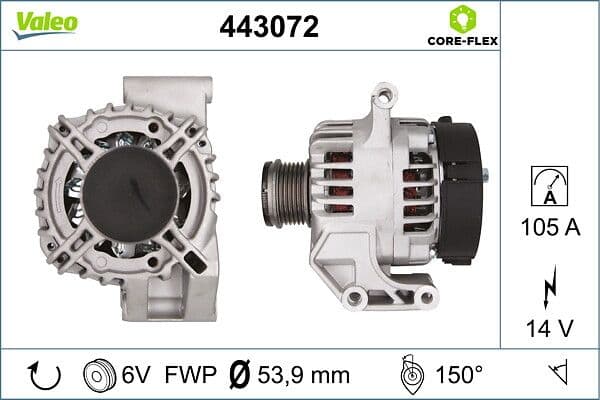 Generator / Alternator VALEO 443072