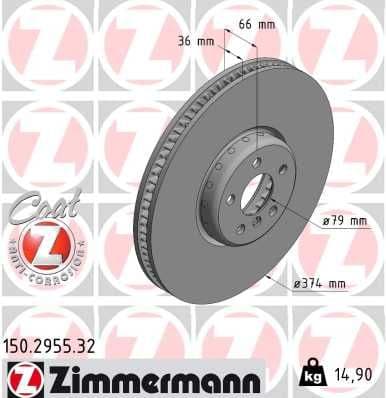 Disc frana ZIMMERMANN FORMULA F 150.2955.32