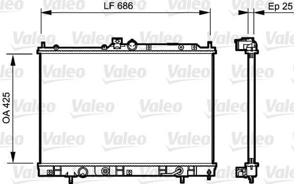 Radiator, racire motor VALEO 735202