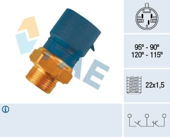 Comutator temperatura, ventilator radiator FAE 38235