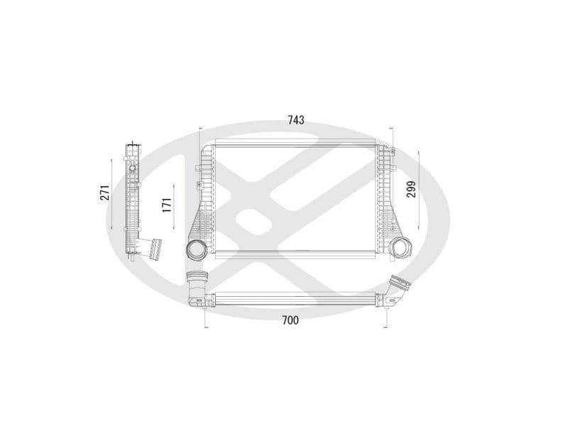Intercooler, compresor KOYORAD IA450171