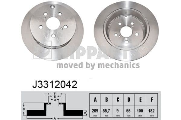 Disc frana HERTH+BUSS JAKOPARTS J3312042