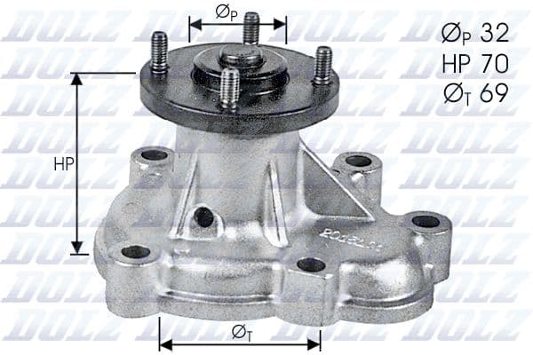 Pompă de apă, răcire motor DOLZ O131