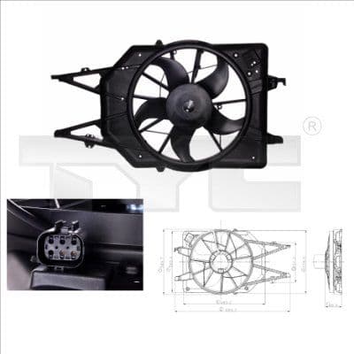 Ventilator, radiator TYC 810-0015