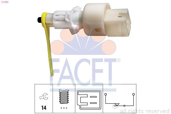 Comutator lumini frana FACET Made in Italy - OE Equivalent 7.1153