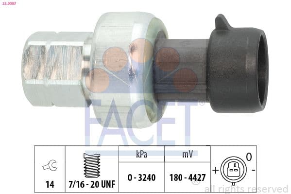 Comutator presiune, aer conditionat FACET OE Equivalent 25.0087