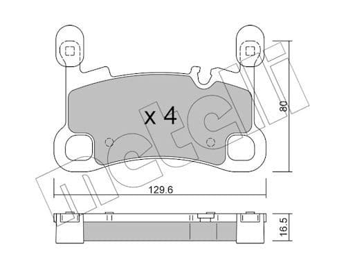 set placute frana,frana disc METELLI 22-1260-0