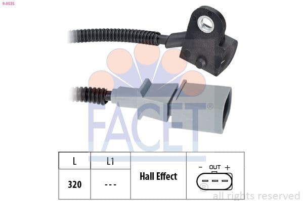 senzor,pozitie ax cu came FACET Made in Italy - OE Equivalent 9.0535