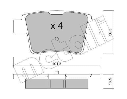 set placute frana,frana disc METELLI 22-0677-0