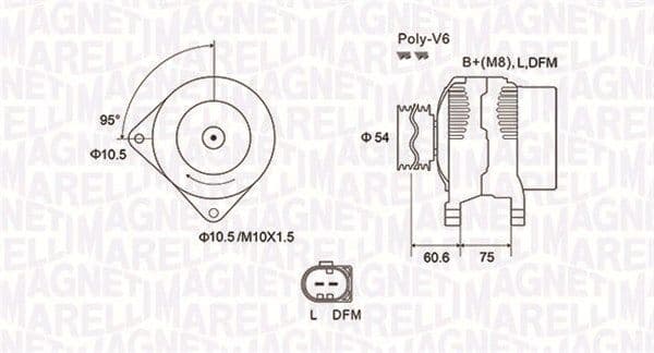 Generator / Alternator MAGNETI MARELLI 063731757010