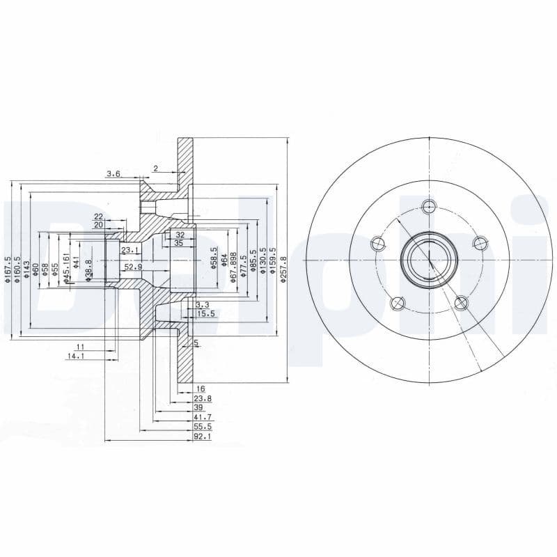 Disc frana DELPHI BG2468