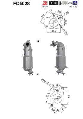 Filtru funingine/particule, sist.de esapament AS-PL FD5028