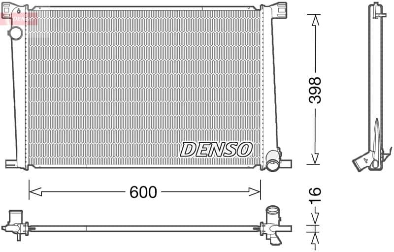 Radiator, racire motor DENSO DRM05007