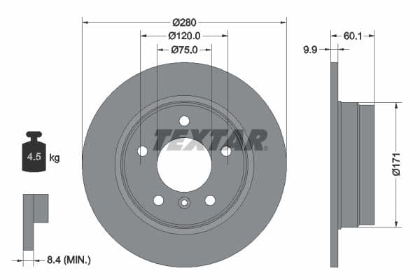 Disc frana TEXTAR PRO 92055703