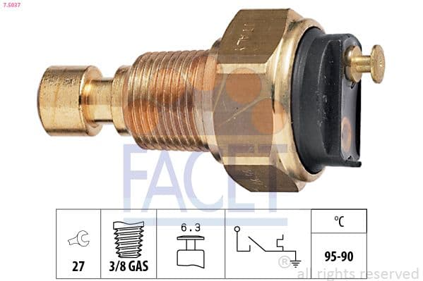 Comutator temperatura, ventilator radiator FACET 7.5037