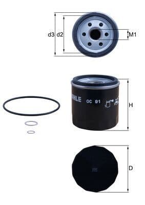 Filtru ulei MAHLE OC 91D