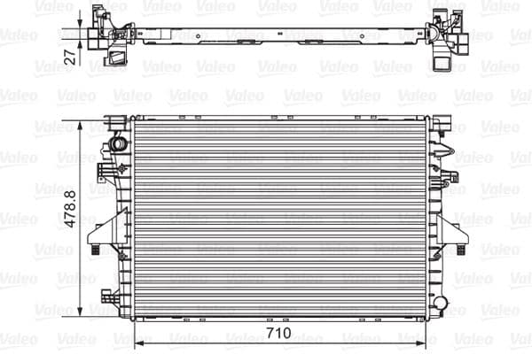 Radiator, racire motor VALEO 701654