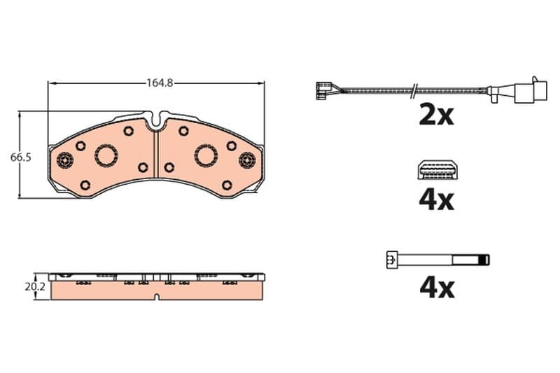 set placute frana,frana disc TRW GDB2109