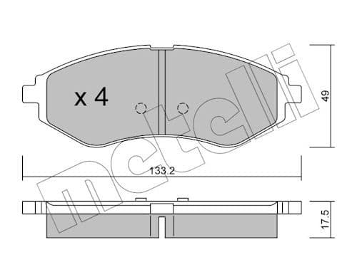 set placute frana,frana disc METELLI 22-0508-0