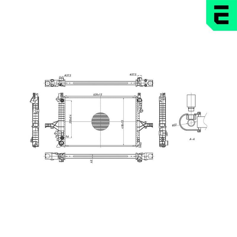 Radiator, racire motor ERA 673078