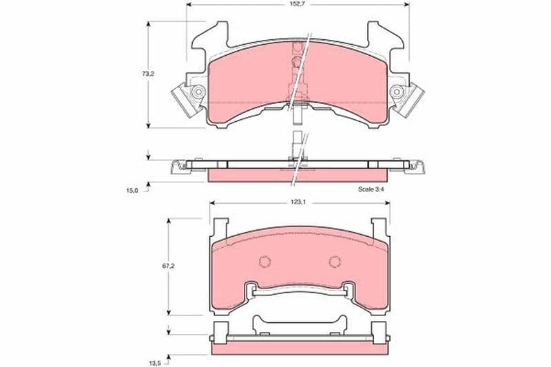 set placute frana,frana disc TRW GDB1272