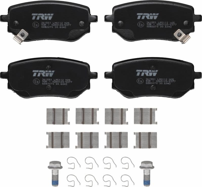 set placute frana,frana disc TRW GDB2270